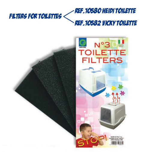 Náhradní filtry do toalet FILTRI TOILETTE 3 ks SIERA - Plast